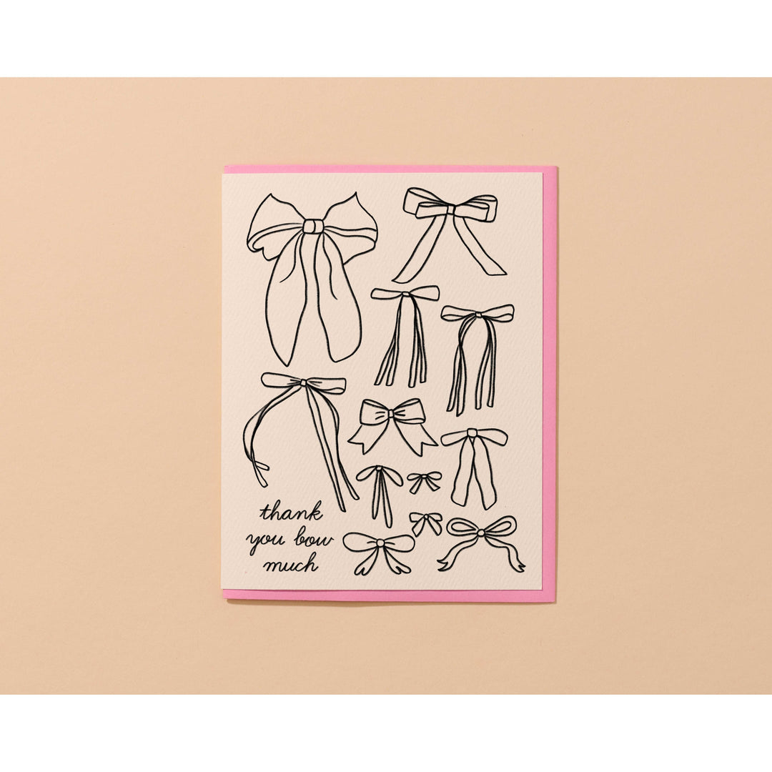 Bow Girly Thank You Card
