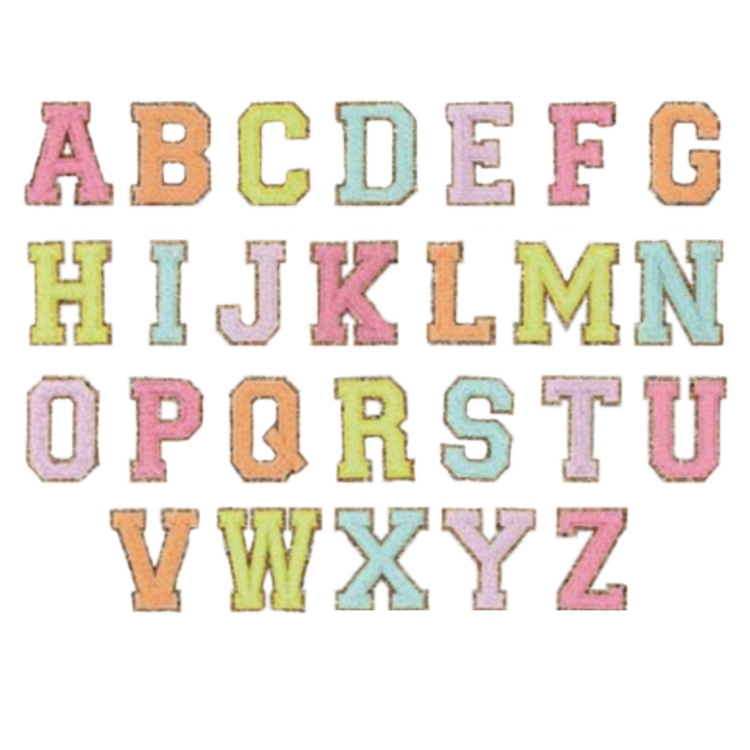 Rainbow Glitter Varsity Letter
