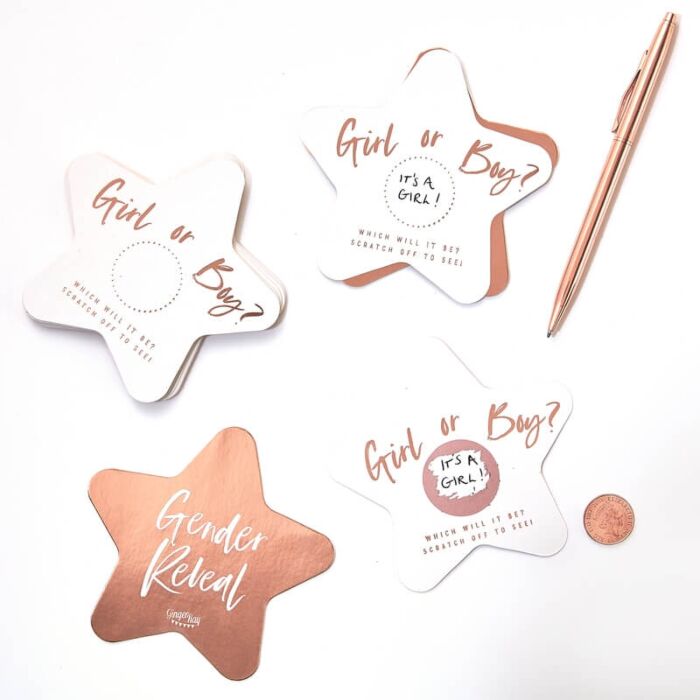 Star Scratch Off Gender Reveal Cards