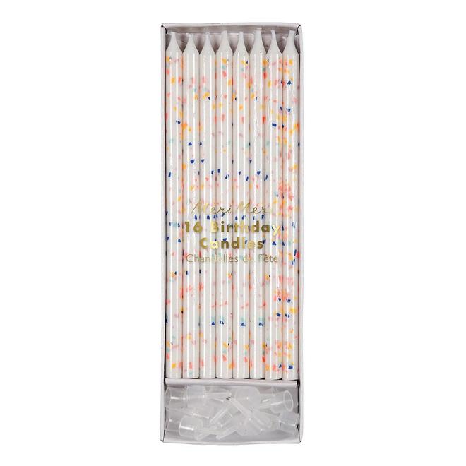 Neon Confetti Candles