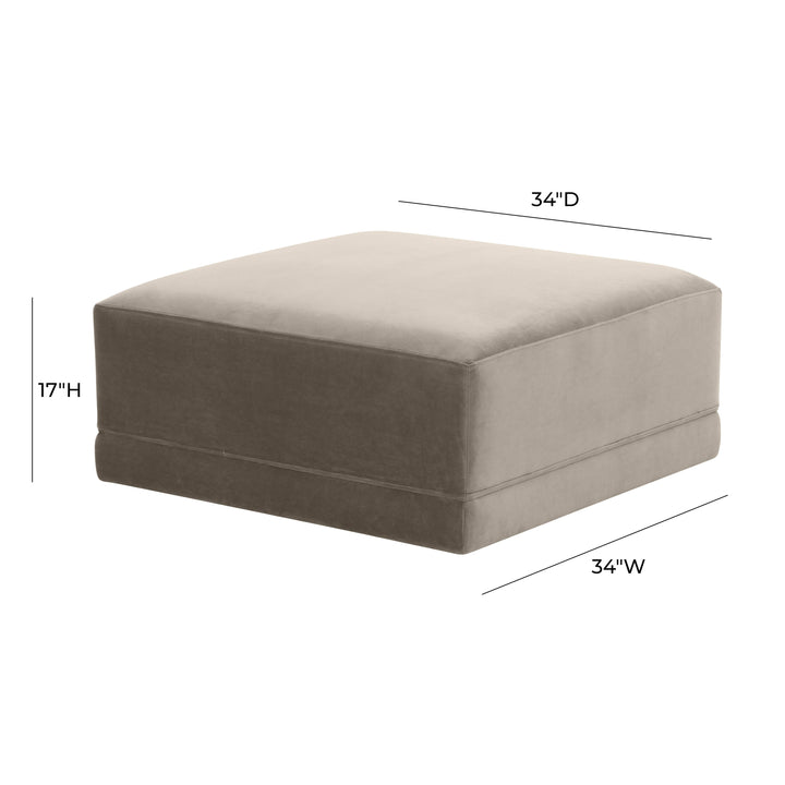 Willow Taupe Ottoman