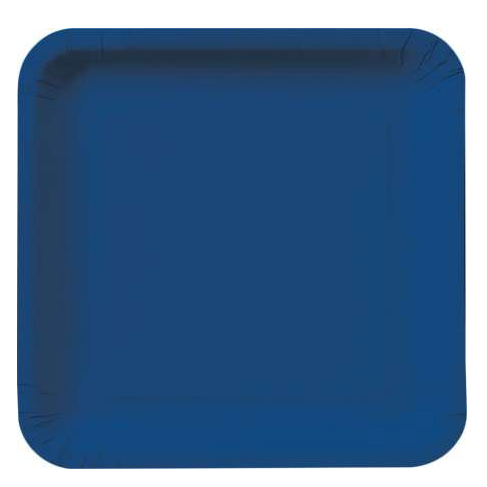 Navy Square Dessert Plate (18 per pack)