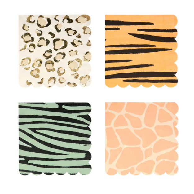 Safari Animal Print Large Napkins
