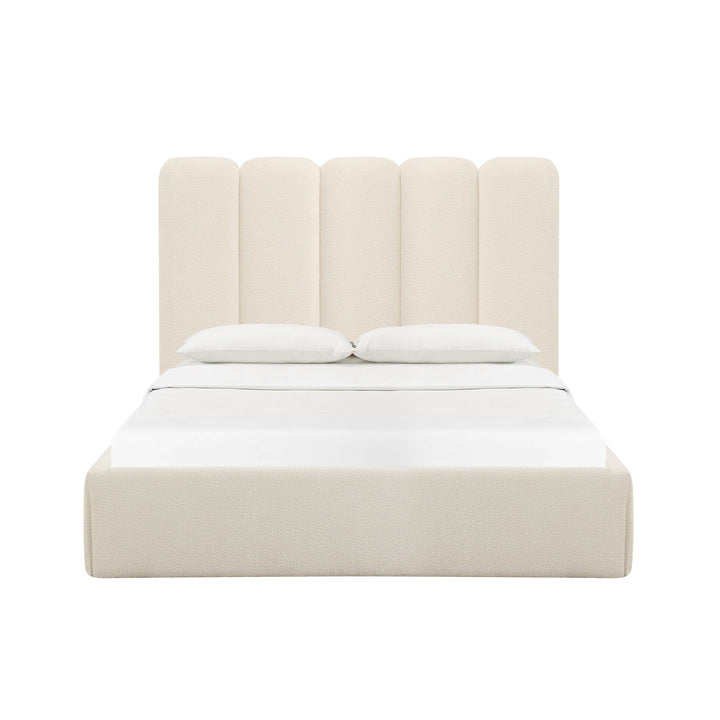 Palani Cream Boucle Queen Bed