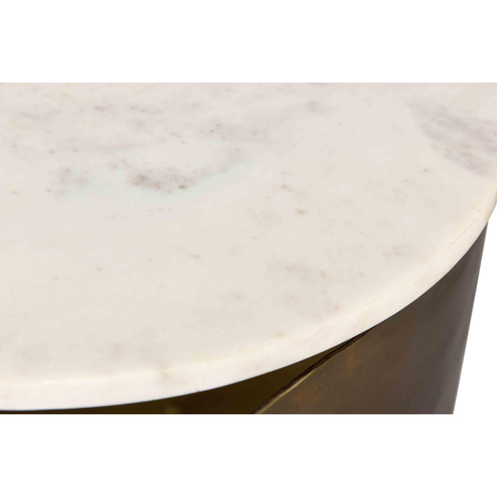 Indio White Marble Side Table