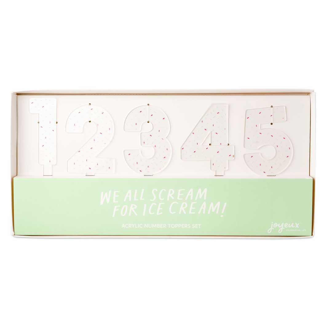 Ice Cream Acrylic Number Set