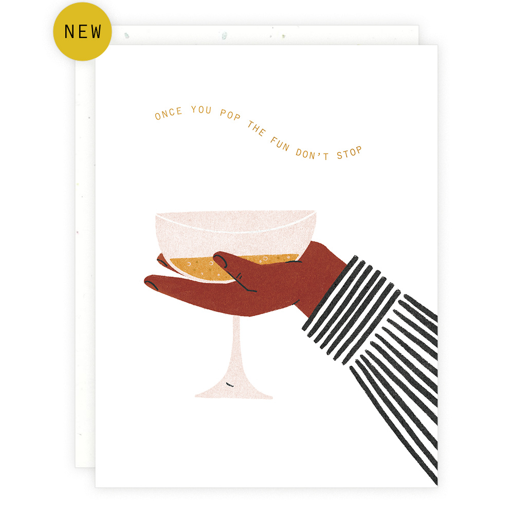 champagne celebration card