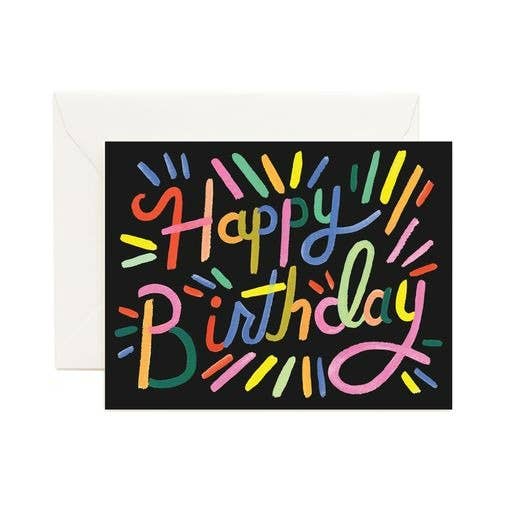 Fireworks Birthday Card