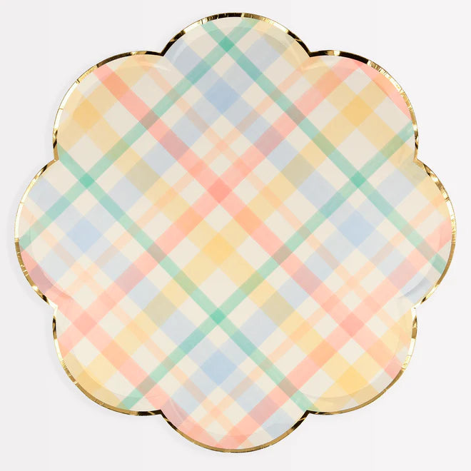 Plaid Pattern Dinner Plates