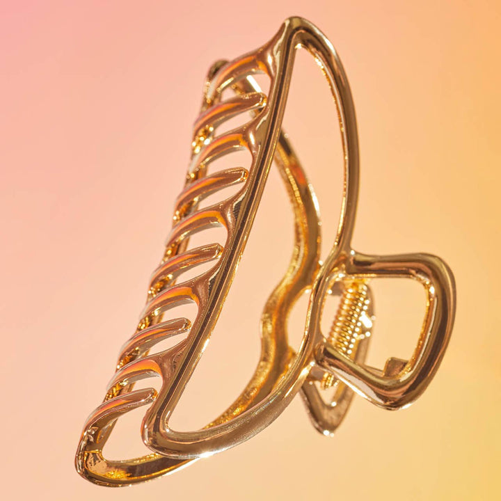 Gold Open Shape Claw Clip