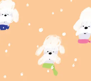 Poodle Greetings Holiday Card