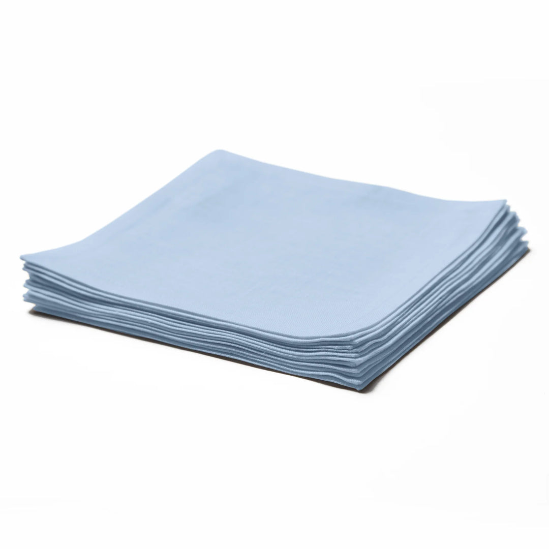 Sky Blue 100% Linen Cocktail Napkins
