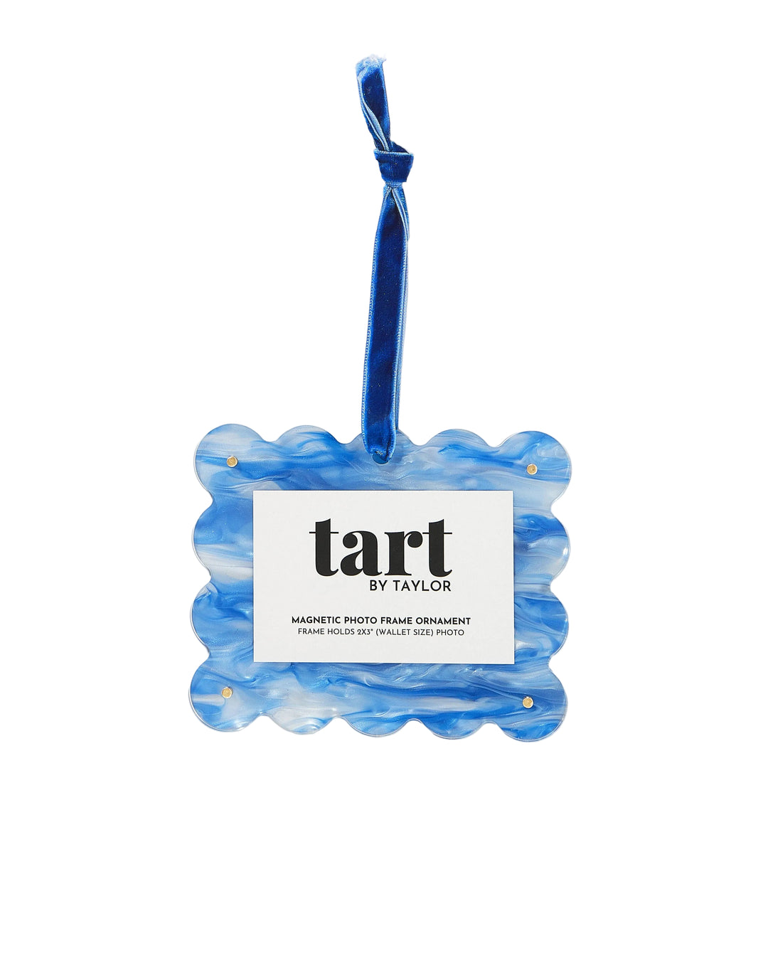 Blue Marbled Frame Ornament
