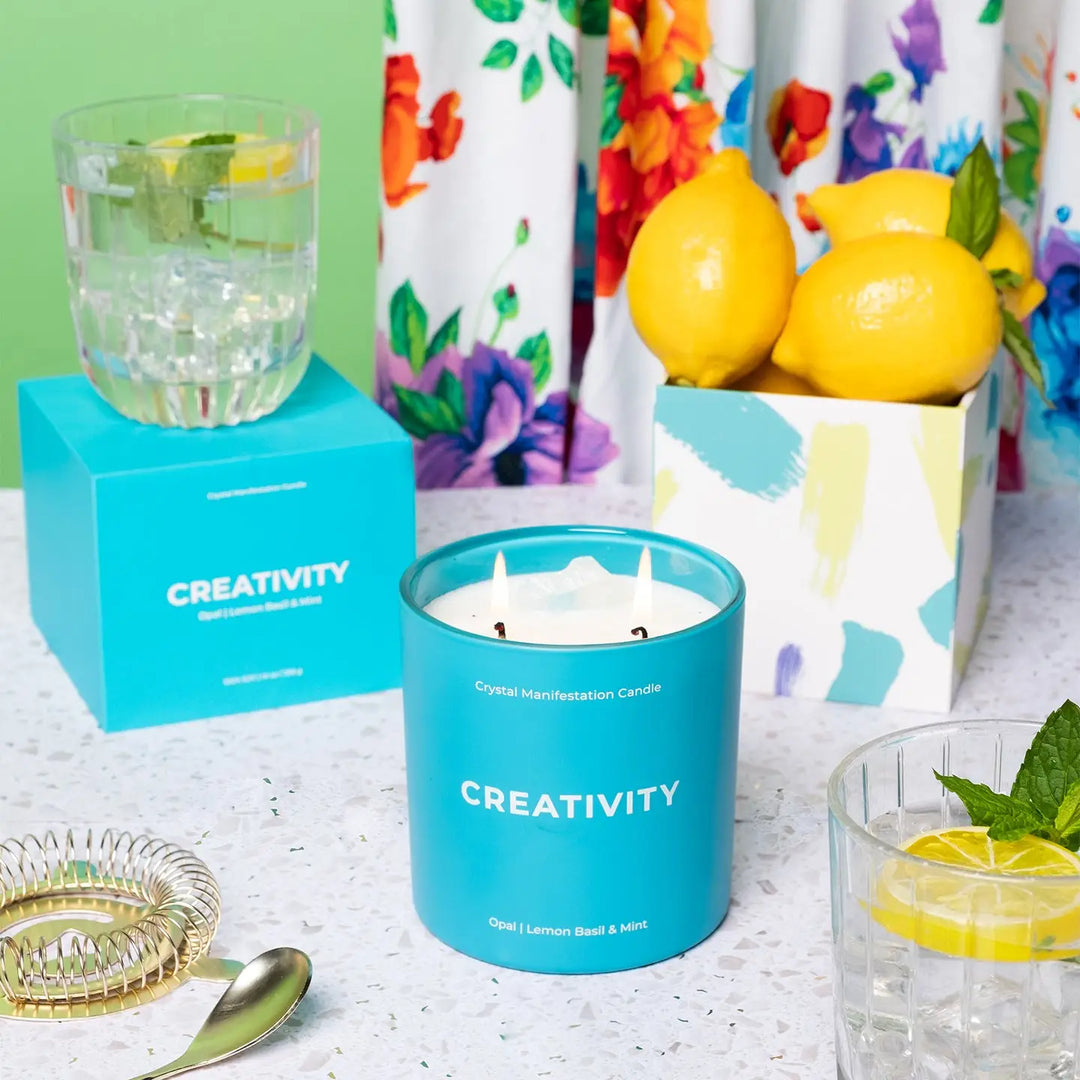 Creativity Crystal Manifestation Candle