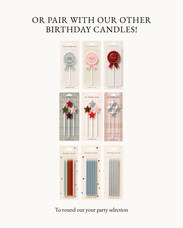 Happy Birthday Rosette Candle