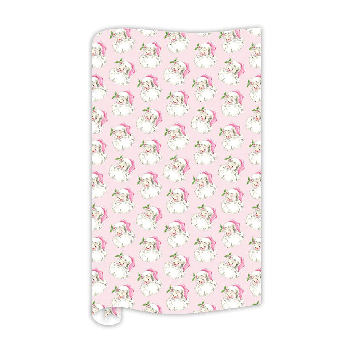 Pink Santa Wrapping Paper