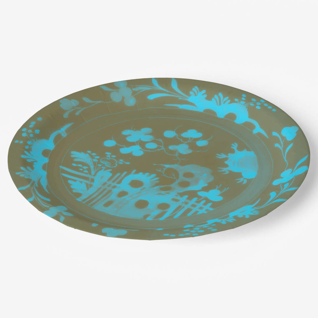 La Chinoiserie Teal Paper Plate