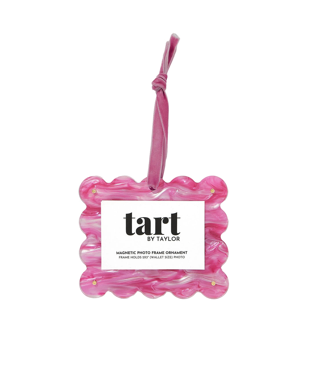 Pink Marbled Frame Ornament
