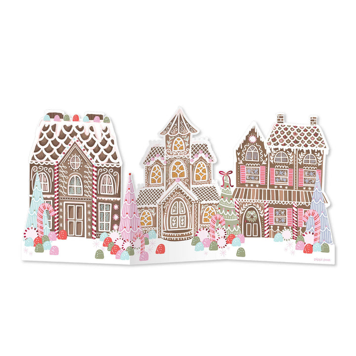 Gingerbread Village Christmas Card