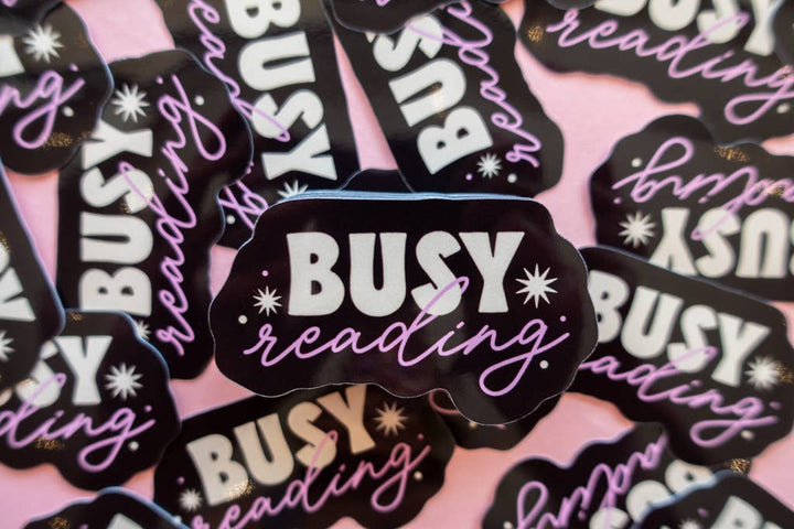 Busy Reading Sticker: Periwinkle