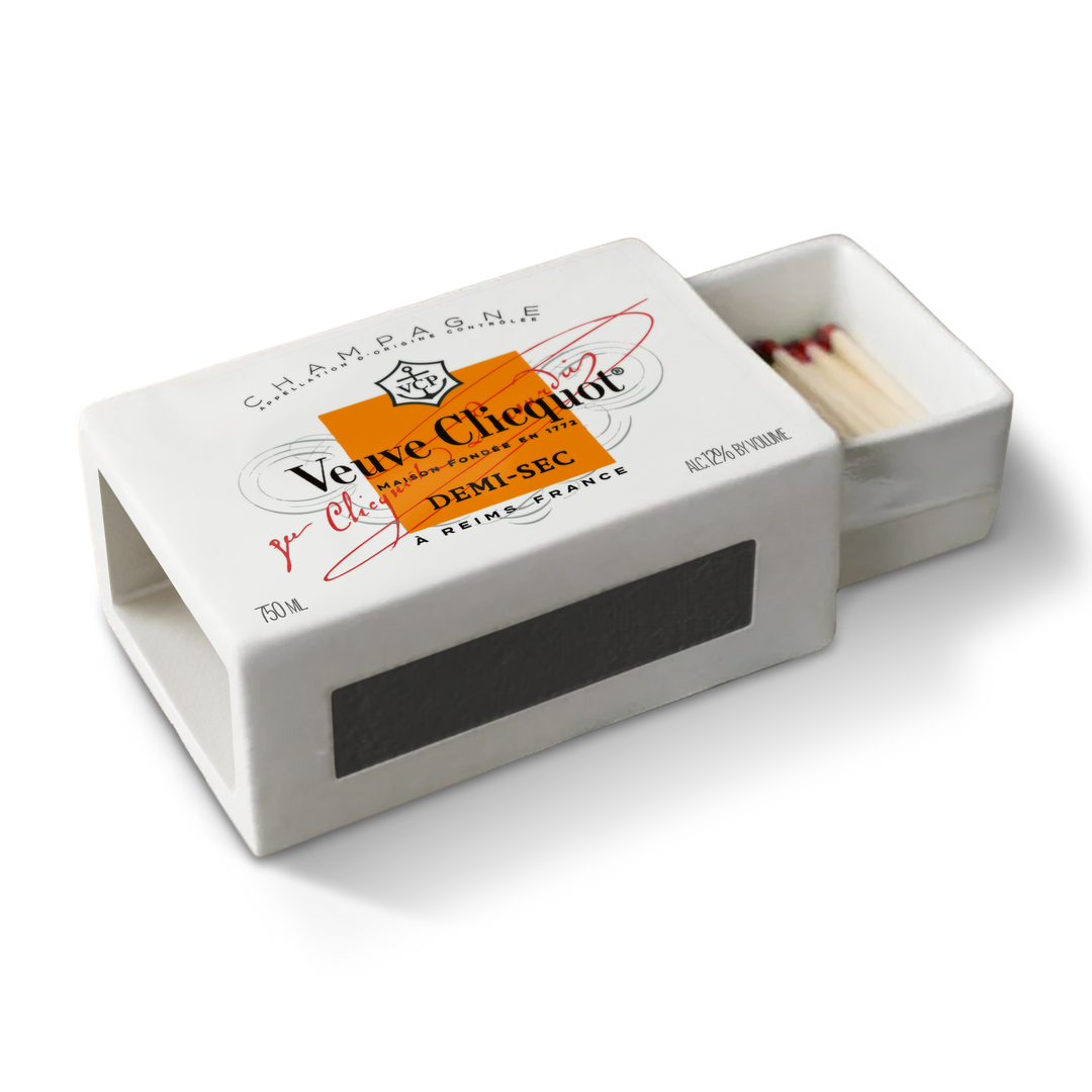 Orange Champagne Ceramic Match Box