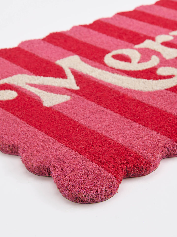 Merry Scalloped Doormat