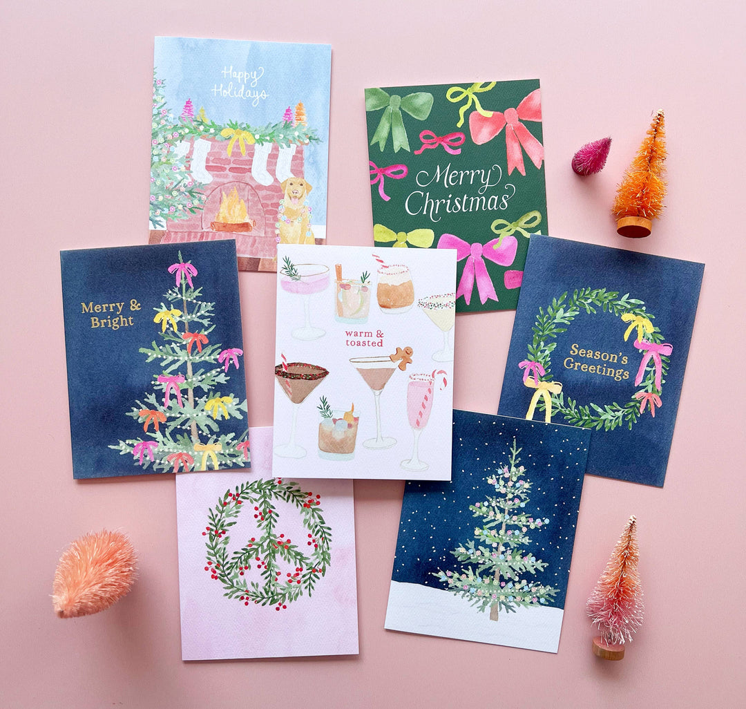 Whimsical Merry & Bright Holiday Card