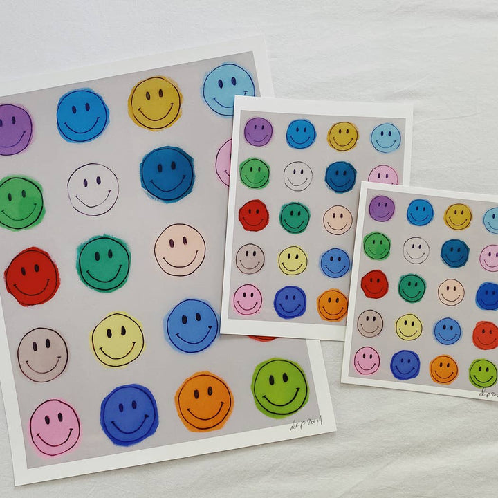 Rainbow Smiley Face Print