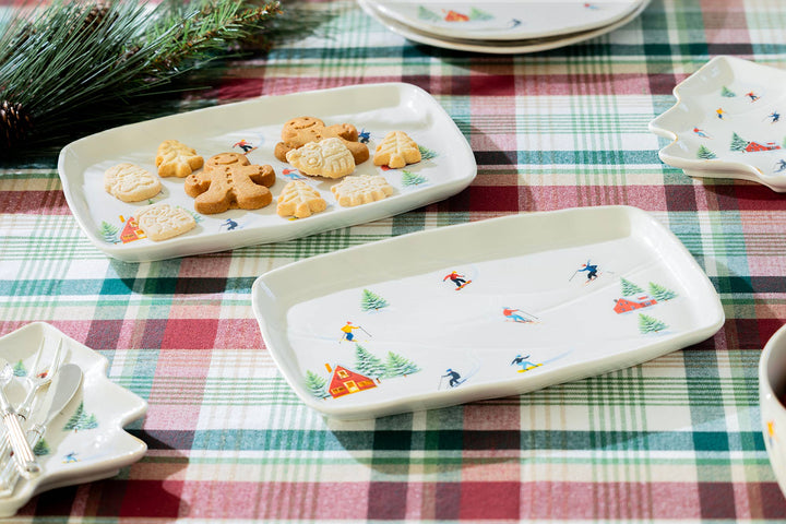 Winter Ski Slope Serving Tray