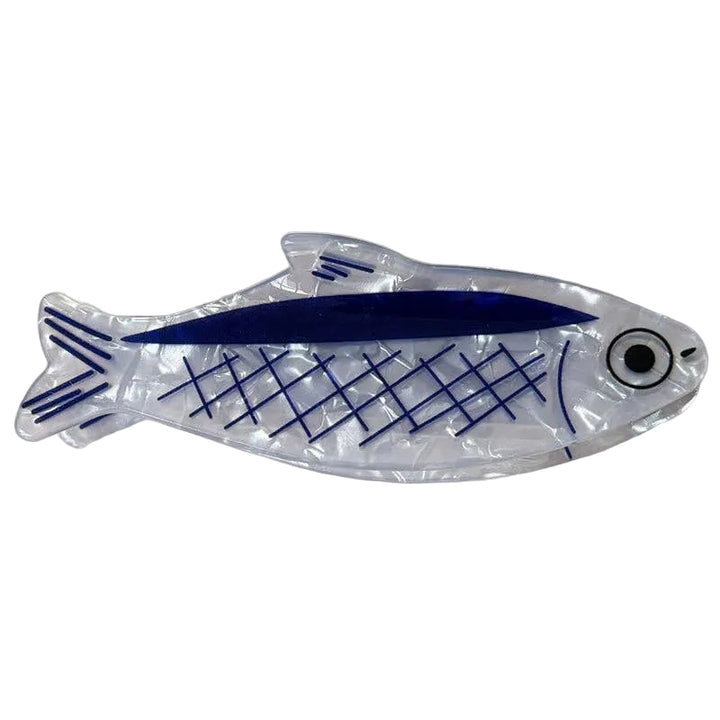 Fish Hair Clip: Navy