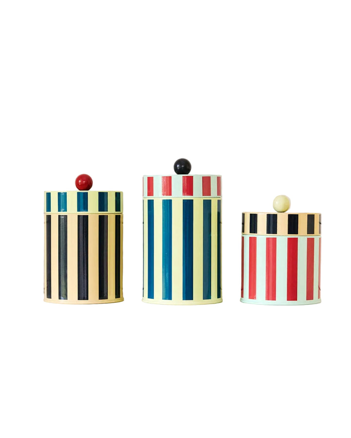 Stripe Metal Canisters