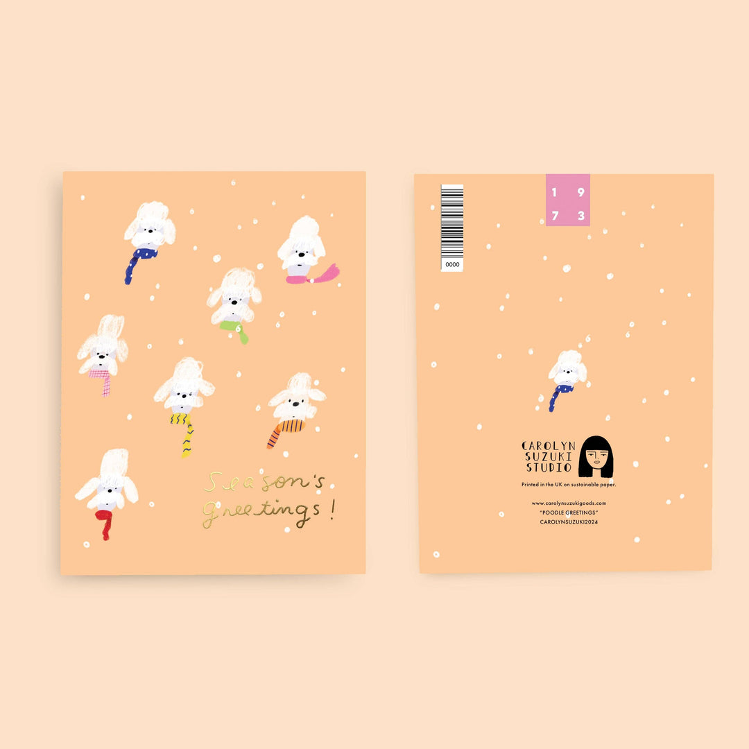 Poodle Greetings Holiday Card