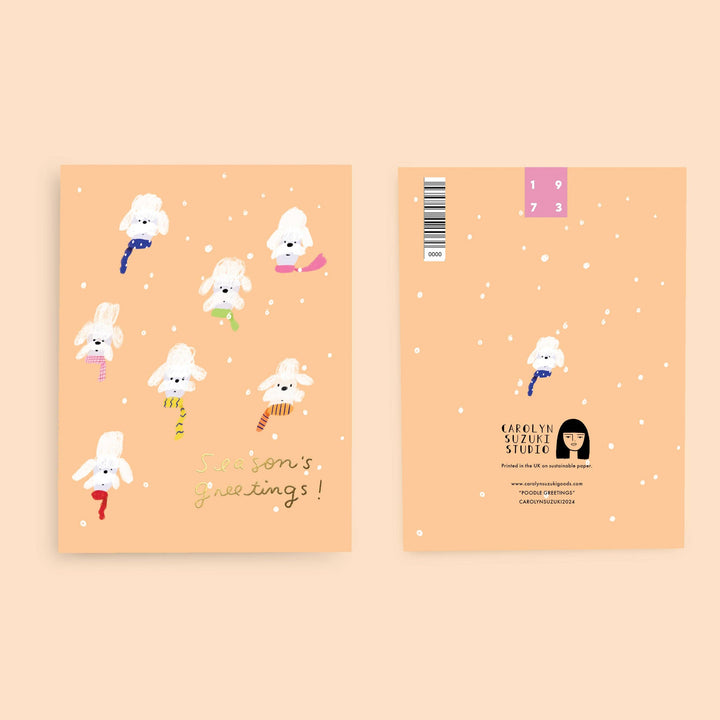 Poodle Greetings Holiday Card