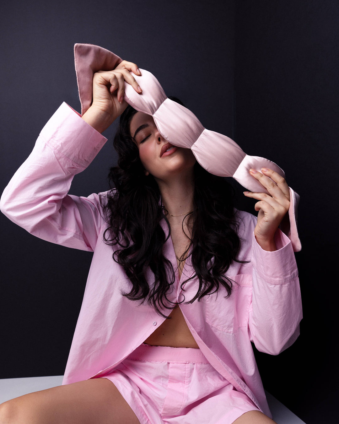 Silk Weighted Sleep Mask-Petal