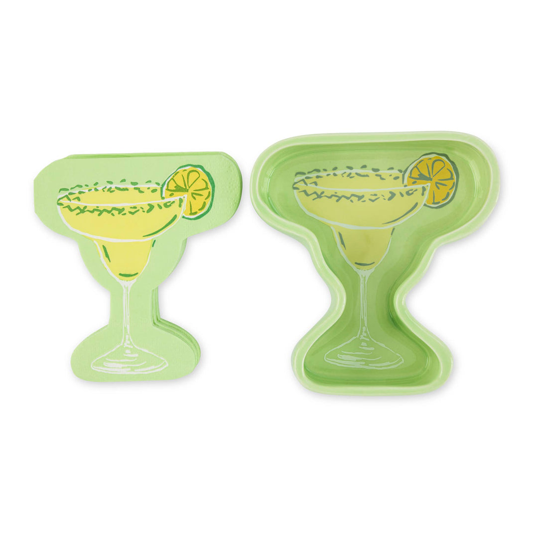 Margarita Cocktail Napkins in Holder