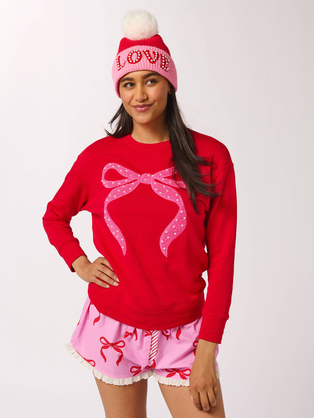 Pink Bow Boxer Shorts