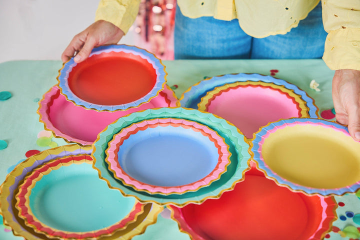 Rainbow Ric Rac Plates