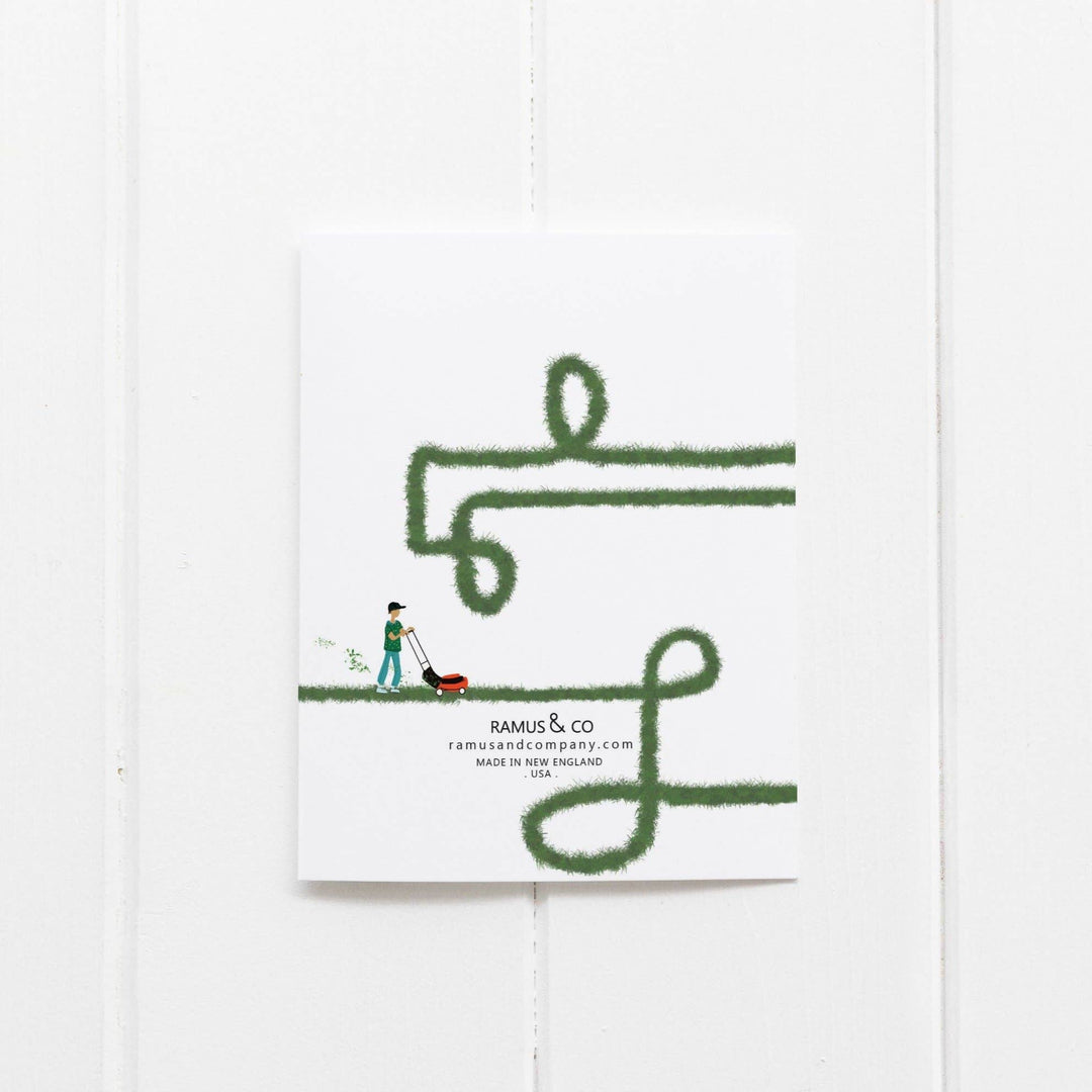 Mower Greeting Card