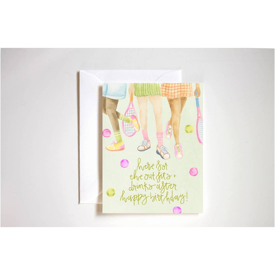 Tennis Era Birthday Card