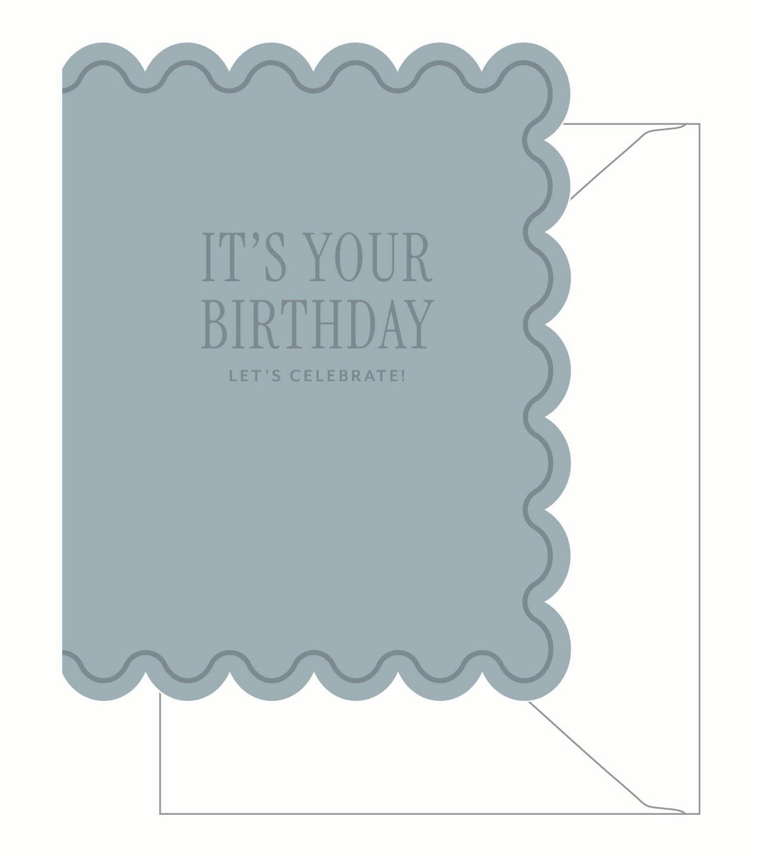 Blue Scalloped Birthday