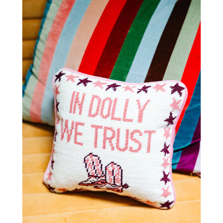 Trust Dolly Needlepoint Pillow