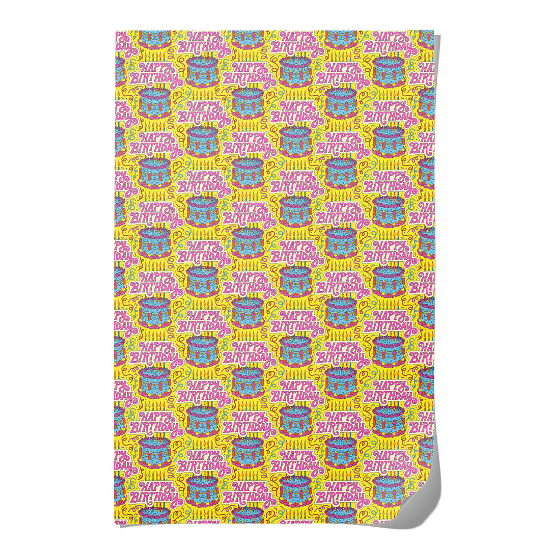 Cake and Confetti Wrapping Paper