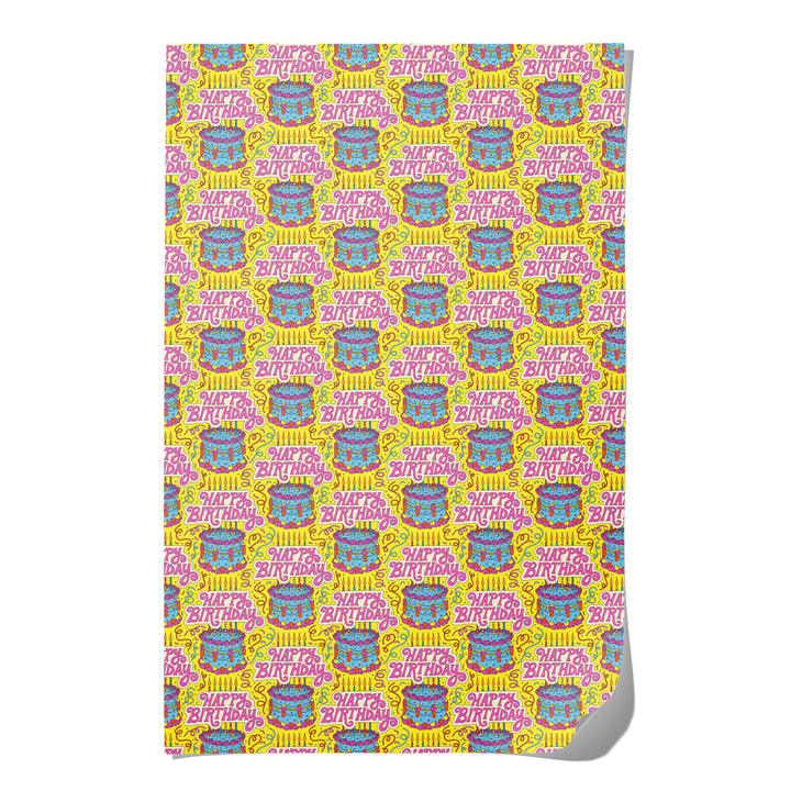 Cake and Confetti Wrapping Paper