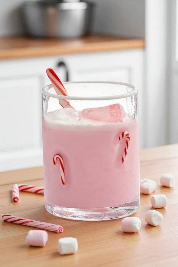 Peppermint Candy Cane Drinking Glasses