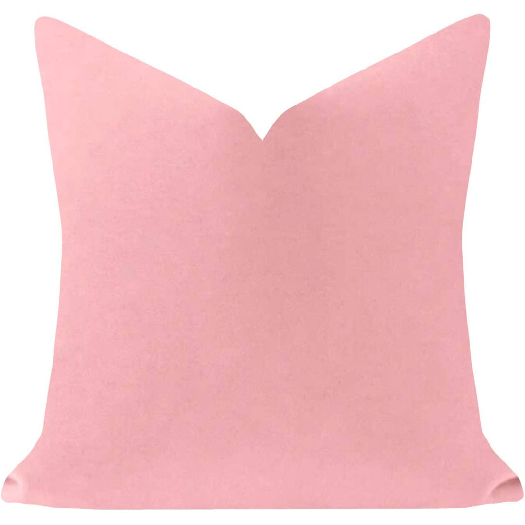 Blush Pink Solid Velvet Pillow