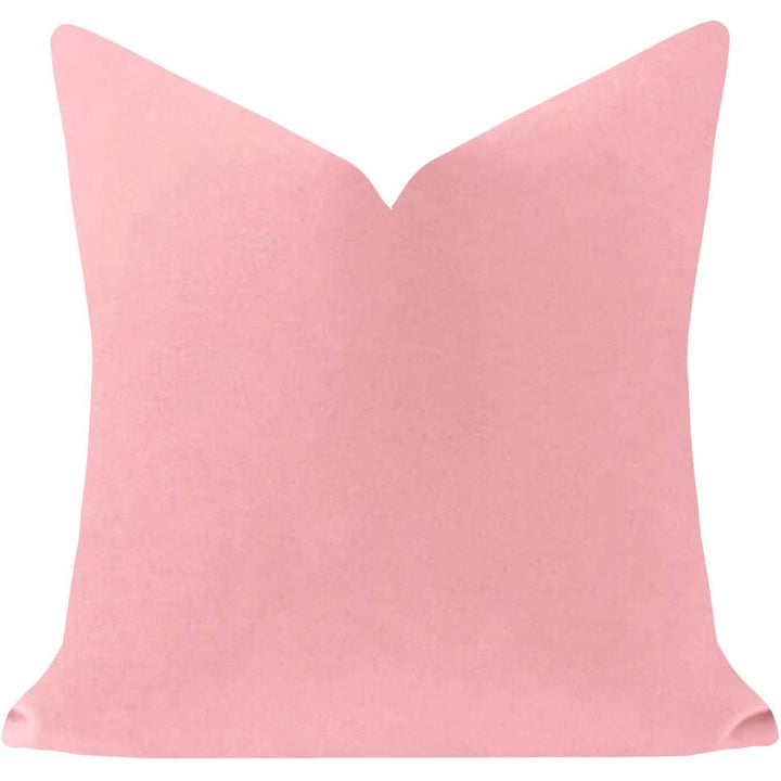 Blush Pink Solid Velvet Pillow