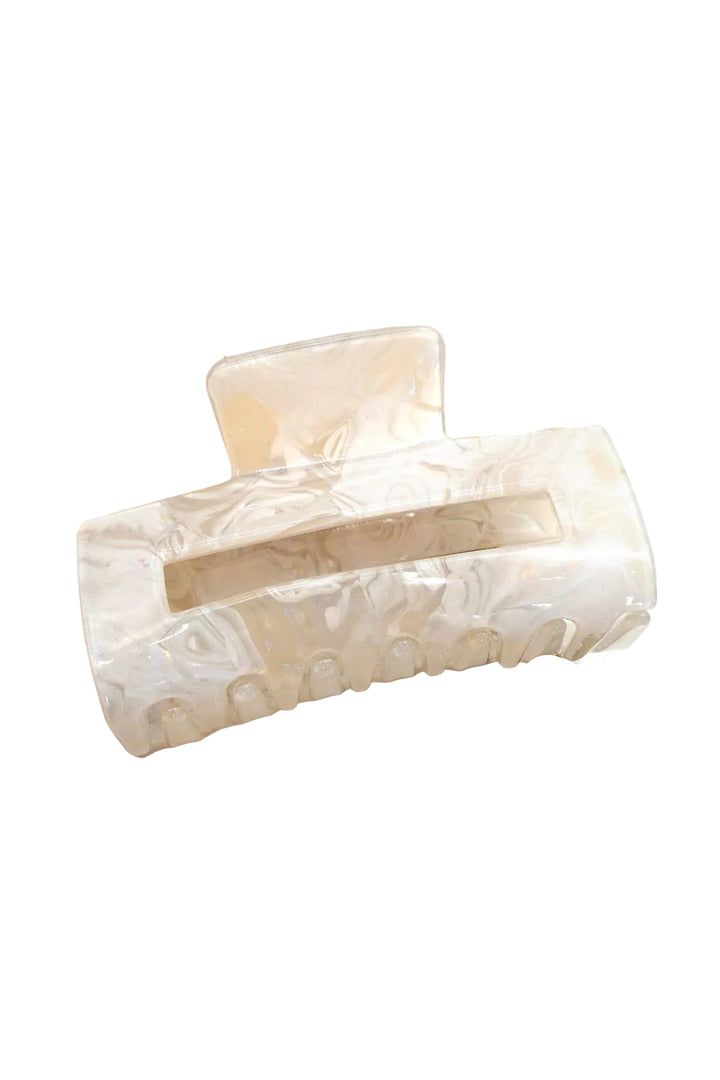 White Marble Hair Clip