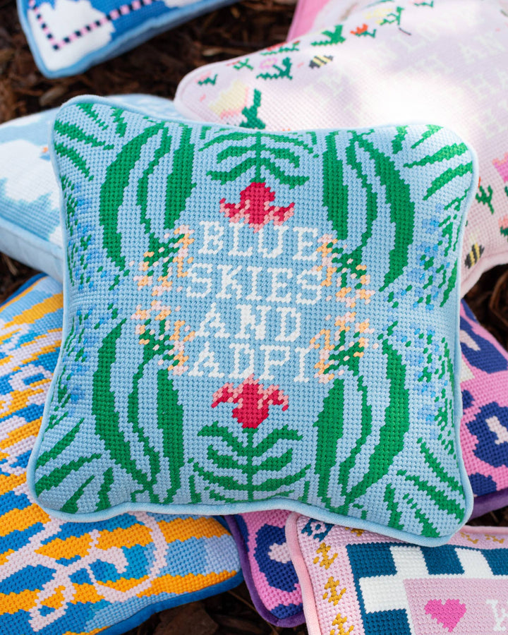 Sorority Needlepoint Pillow: Chi Omega