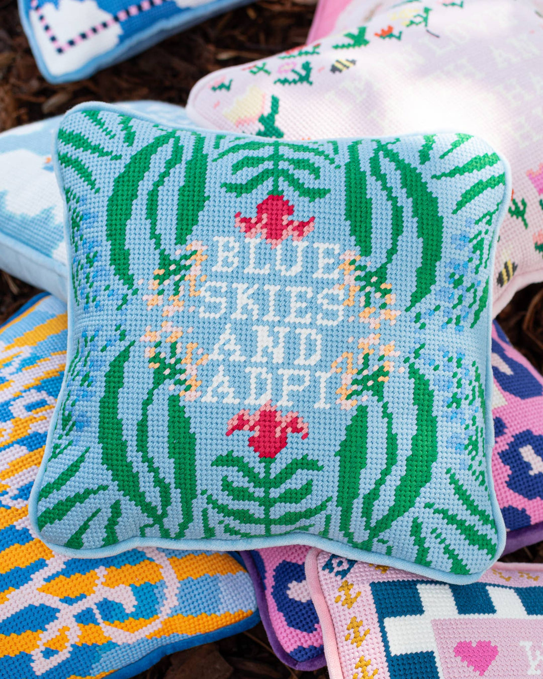 Sorority Needlepoint Pillow: Alpha Phi