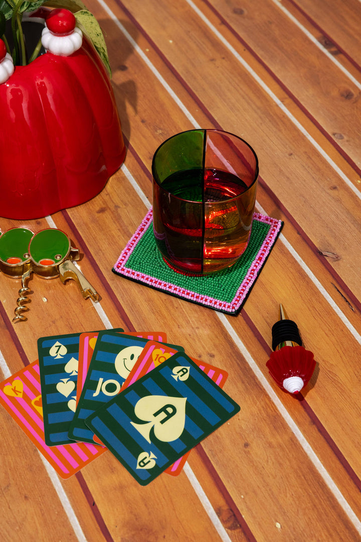 Colorful Plaid Waterproof Playing Cards